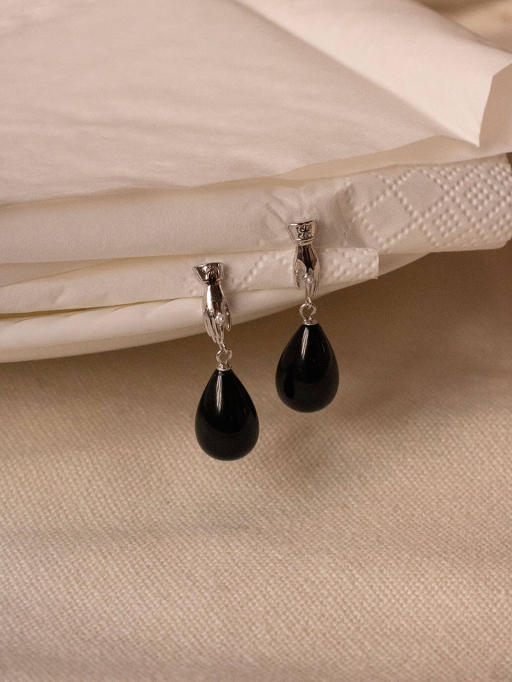 Black Lantern Earrings
