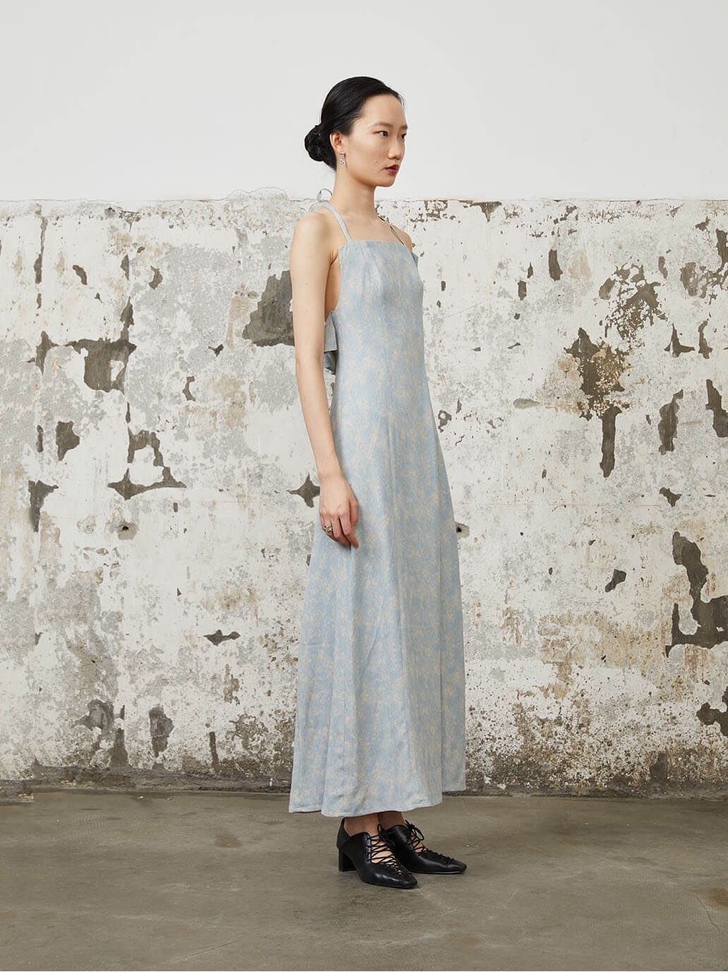 Sky Blue Tie-Dye Strappy Dress