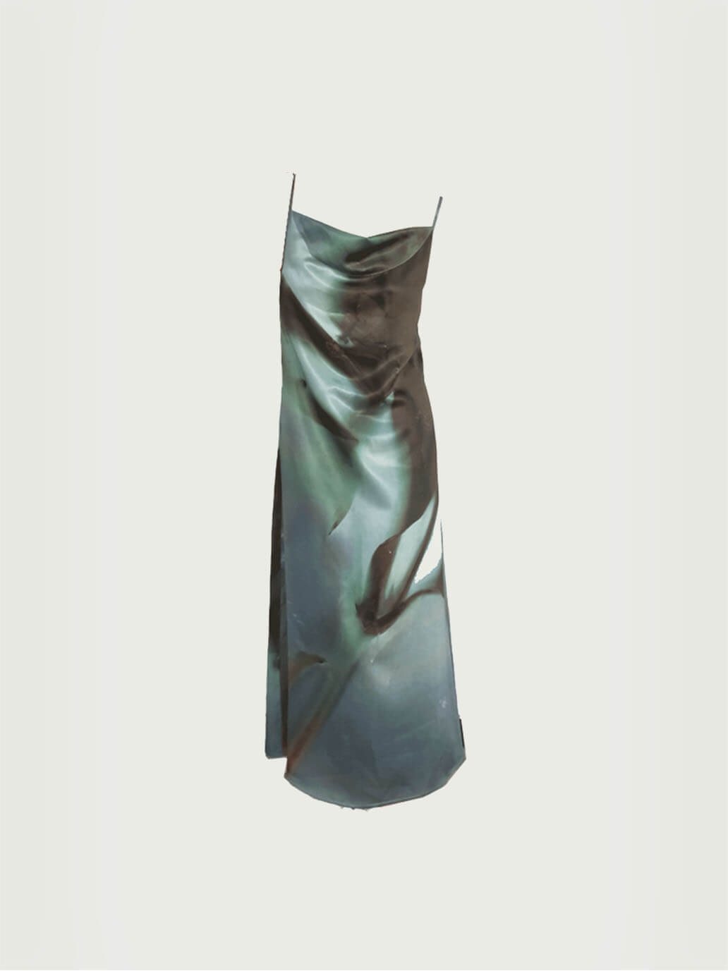 Printed Satin Slip Dress