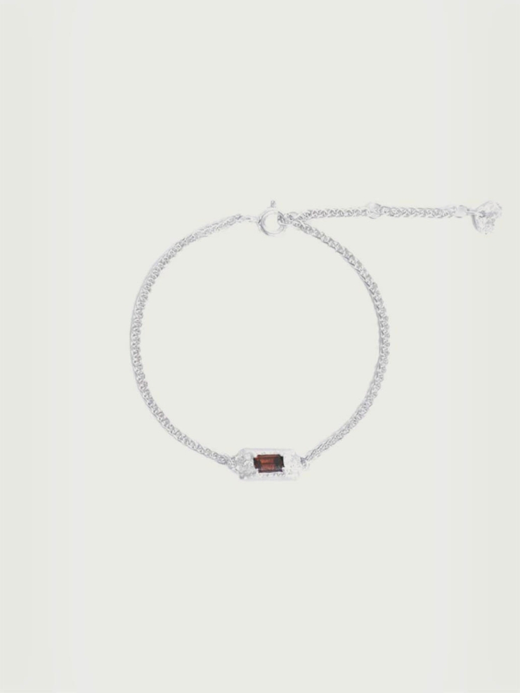 Silver Garnet Corelight Bracelet