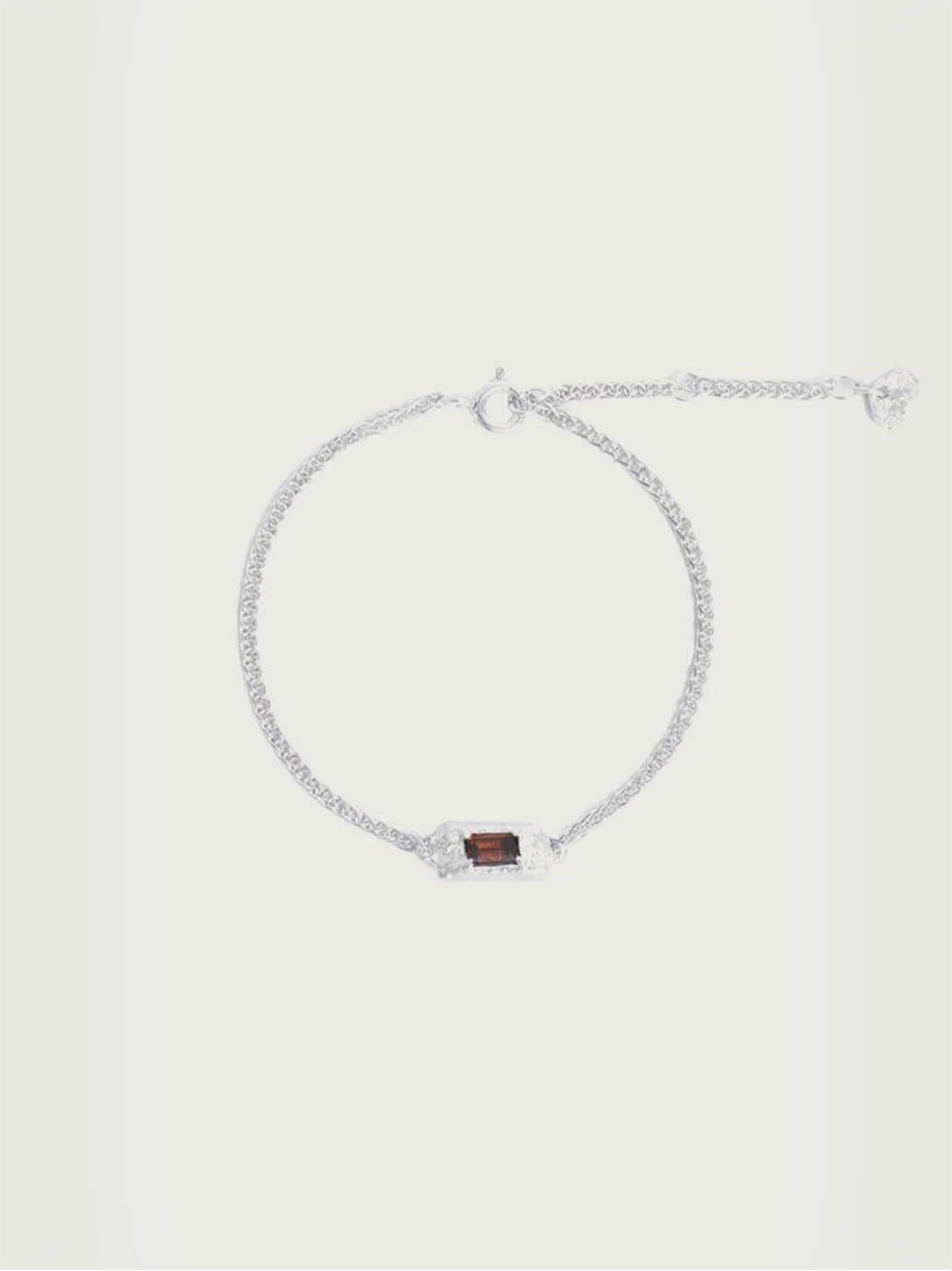 Silver Garnet Corelight Bracelet