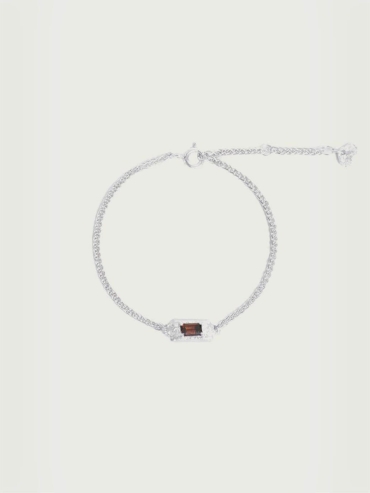 Silver Garnet Corelight Bracelet