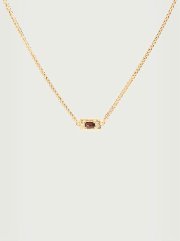 Gold Corelight Horizontal Pendant Necklace