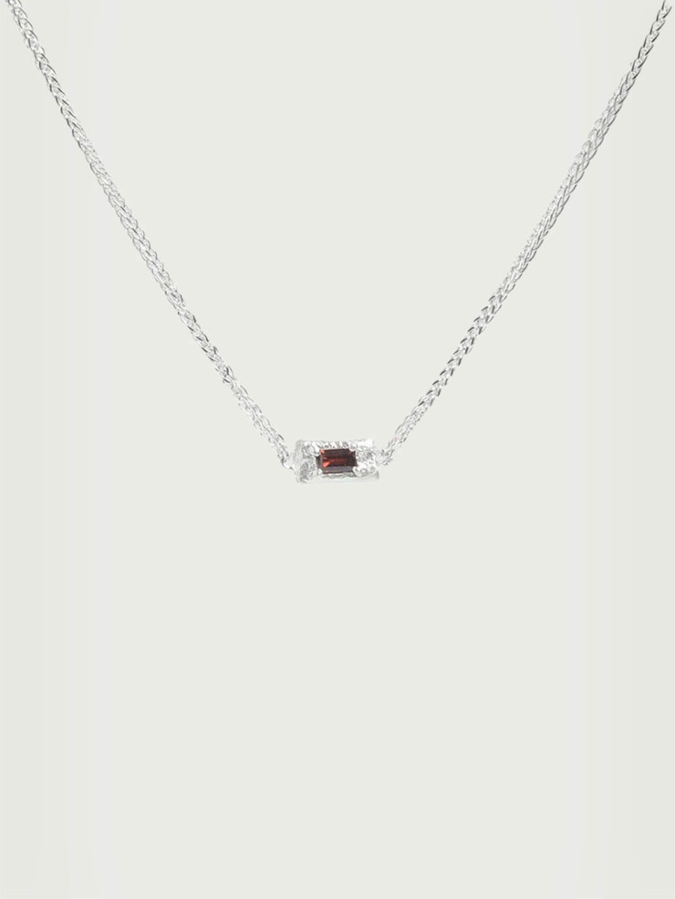 Silver Corelight Horizontal Pendant Necklace