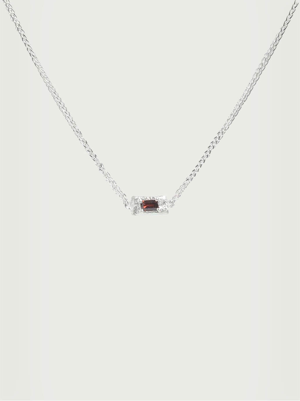 Silver Corelight Horizontal Pendant Necklace