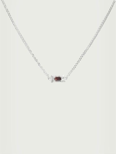 Silver Corelight Horizontal Pendant Necklace