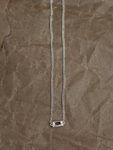 Silver Corelight Horizontal Pendant Necklace