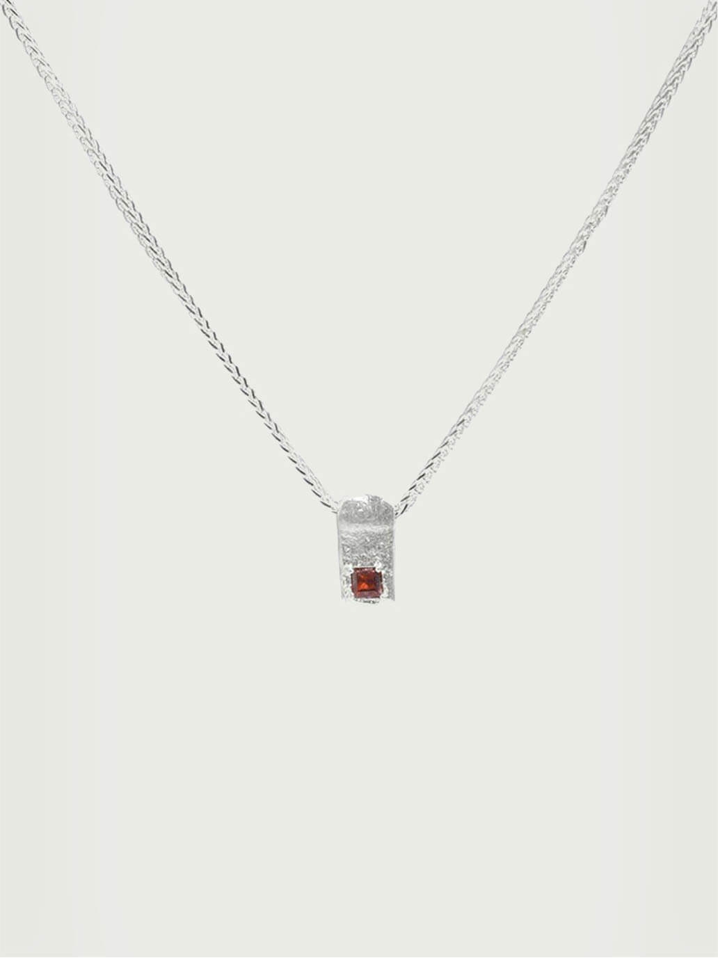 Silver Corelight Vertical Pendant Necklace