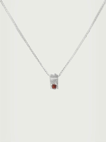 Silver Corelight Vertical Pendant Necklace