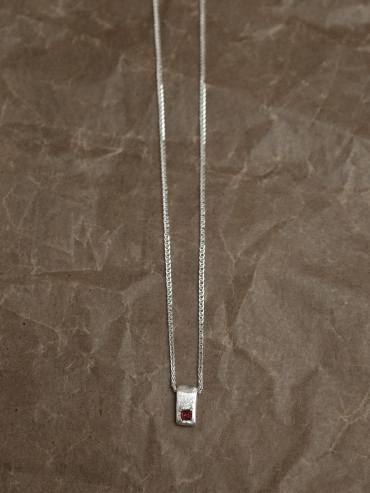 Silver Corelight Vertical Pendant Necklace