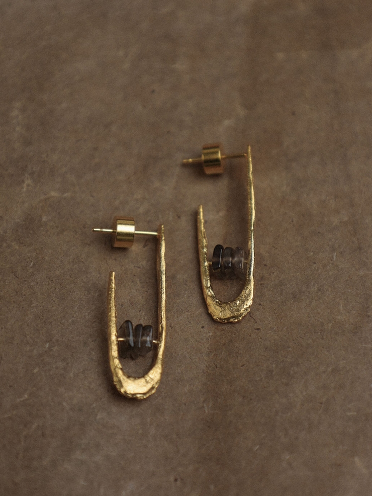Gold Smoky Flicker Earrings