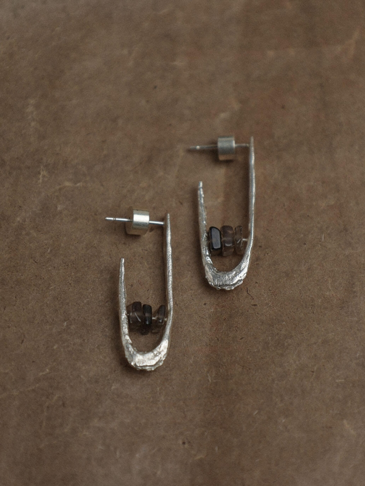 Silver Smoky Flicker Earrings