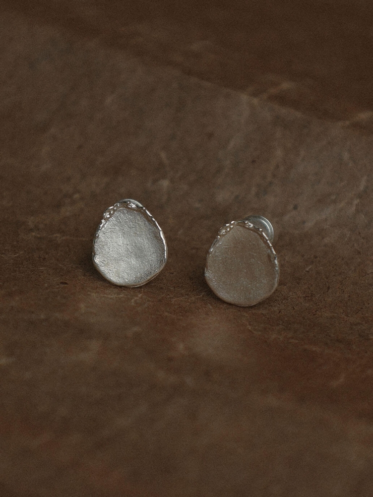 Silver Lustra Stud Earrings