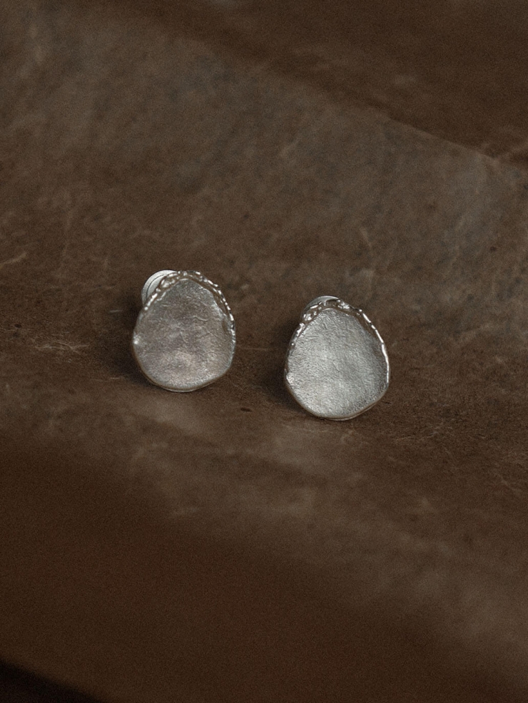 Silver Lustra Stud Earrings