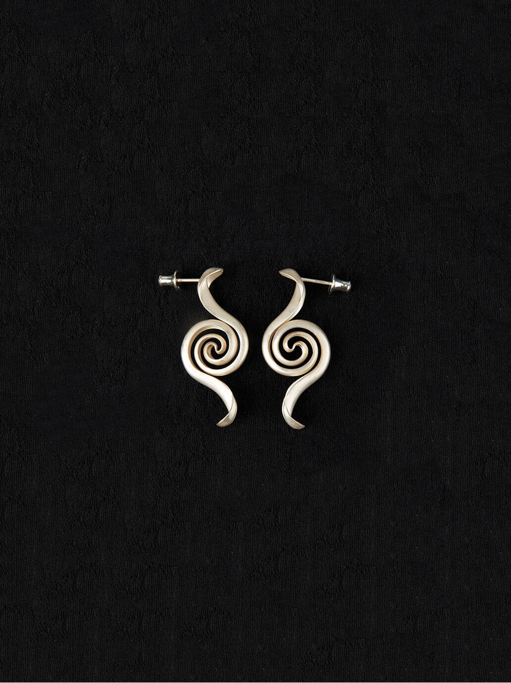 White Glass Eel Earrings