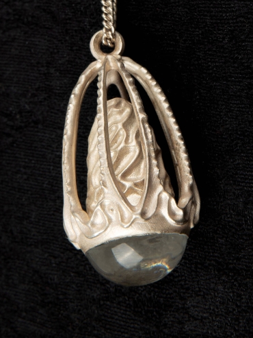 White Mirror Jellyfish Pendant Necklace