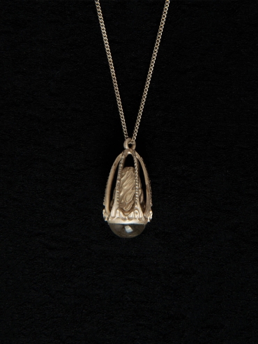 White Mirror Jellyfish Pendant Necklace