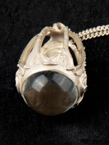 White Mirror Jellyfish Pendant Necklace