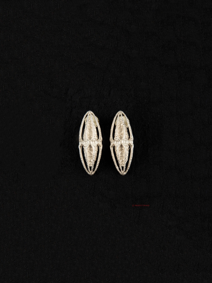 White Mirror Jellyfish Earrings