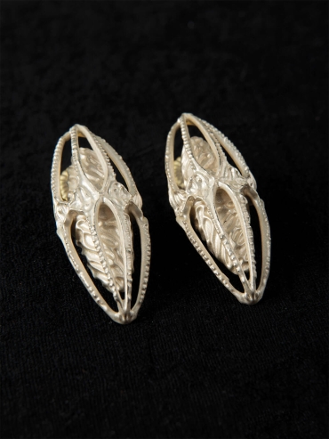 White Mirror Jellyfish Earrings