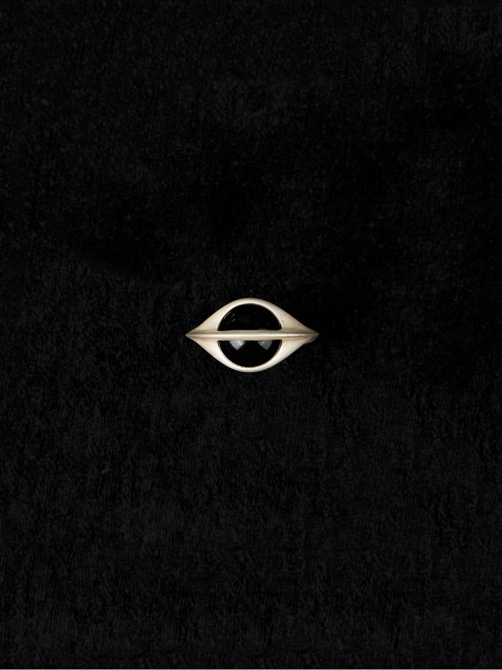 White Black Agate Vision Ring