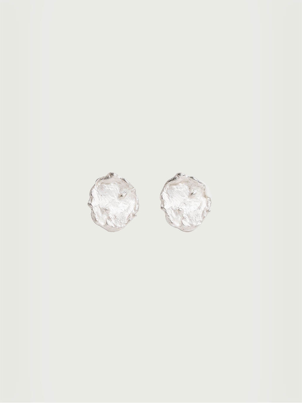 White silver texture earrings