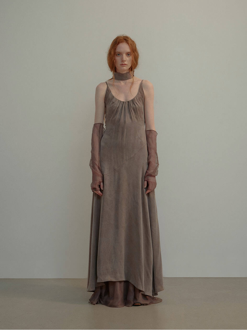 Dusty Purple Backless Ruched Dress