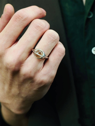Silver Quartz Crystal Vision Ring