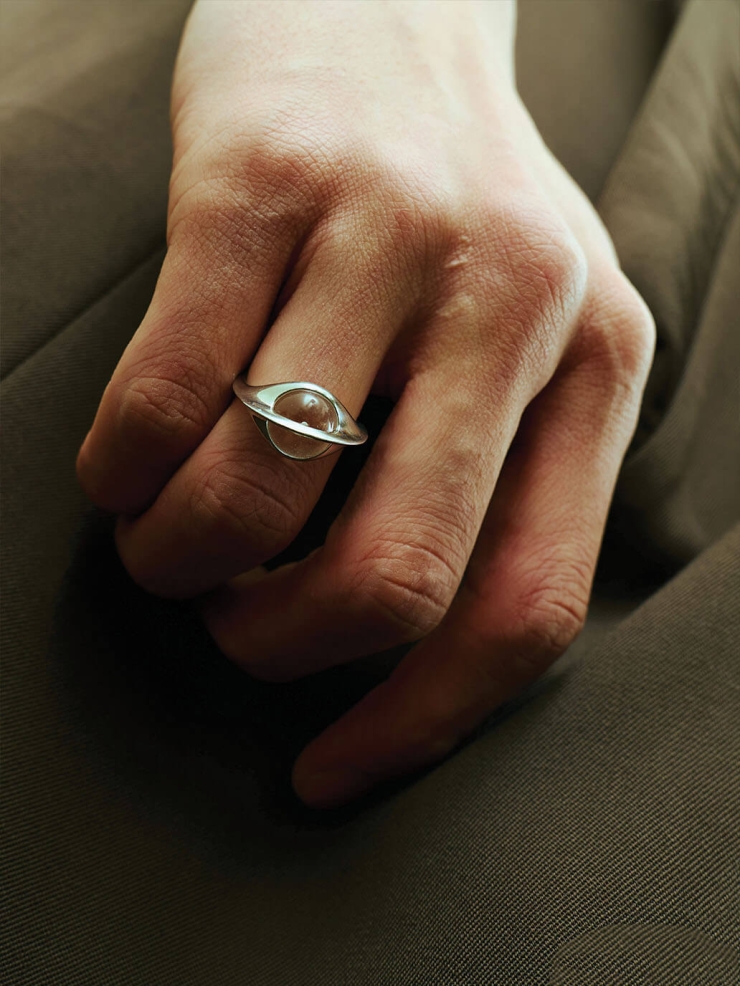 Silver Quartz Crystal Vision Ring