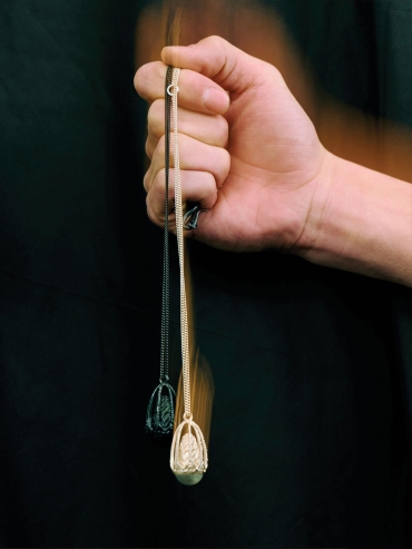 White Mirror Jellyfish Pendant Necklace