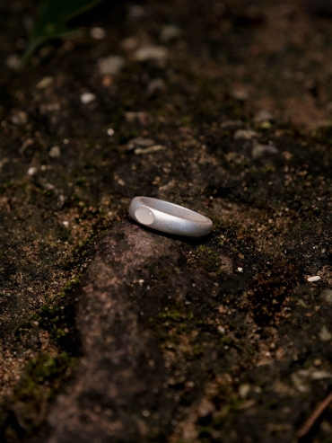 Silver White Jade Ring