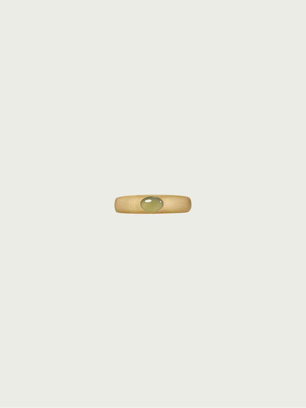 Gold Green Jade Ring