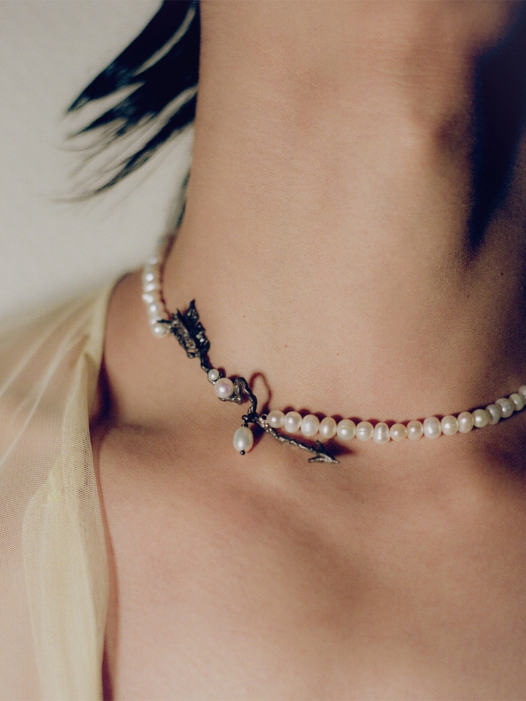 HANYING Arrow Pearl Necklace