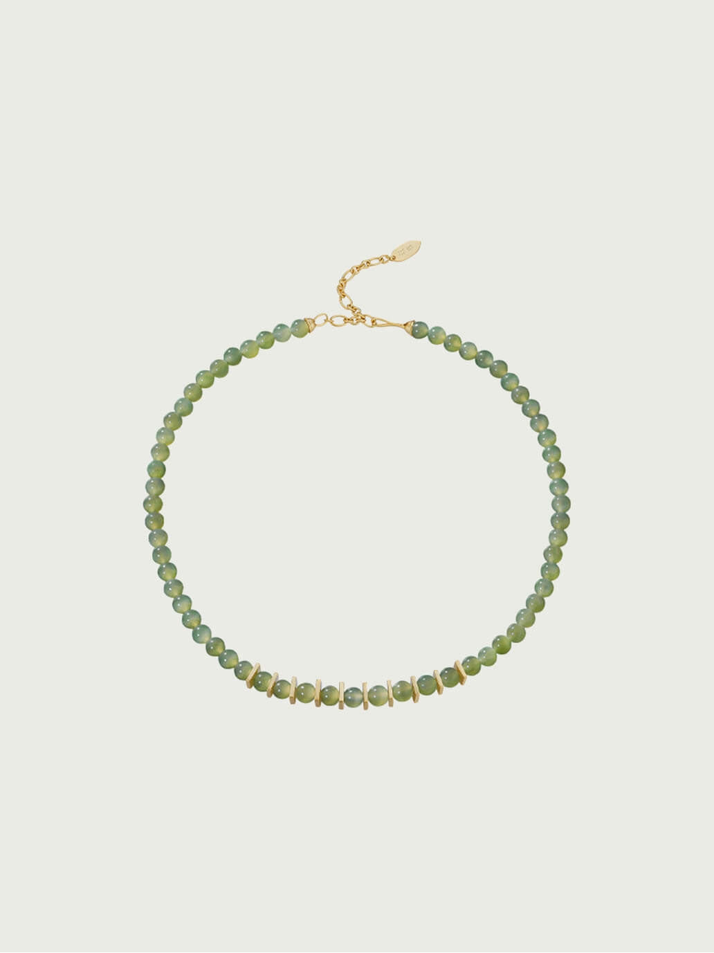 Gold Pearl-Inspired Square & Circle Long Necklace