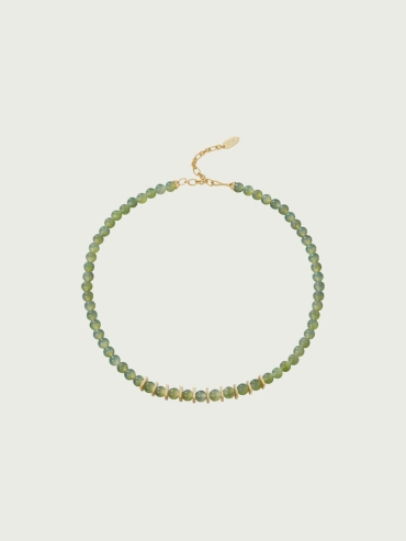 Gold Pearl-Inspired Square & Circle Long Necklace