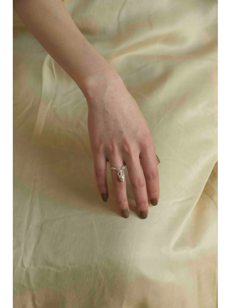 HANYING Gold Little Vase Chain Ring
