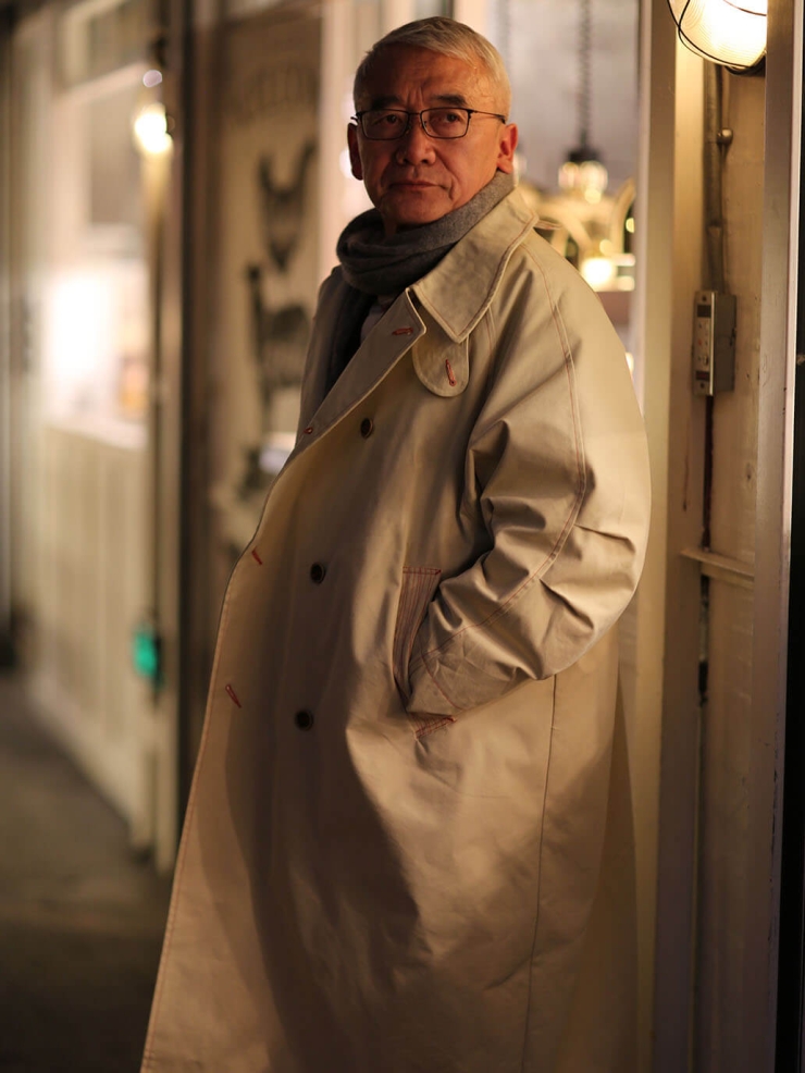 Khaki Long Cocoon Trench Coat