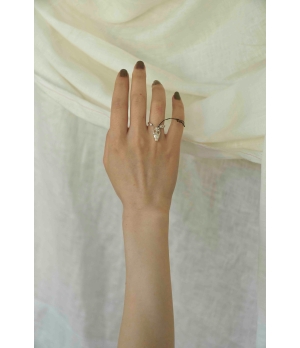 HANYING Gold Little Vase Chain Ring