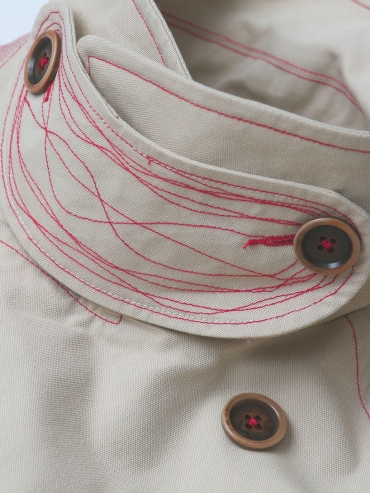 Khaki Long Cocoon Trench Coat