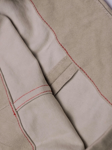 Khaki Pleated Balloon Trousers