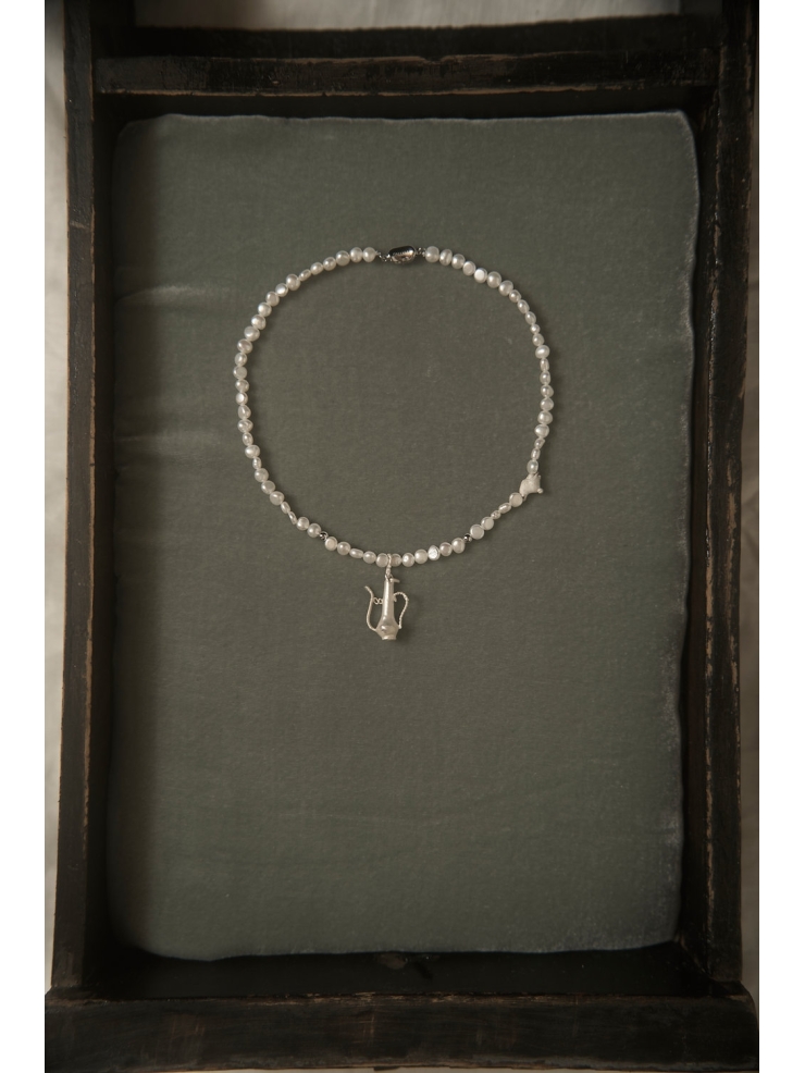 HANYING Antique Style Coffee Pot Pearl Necklace