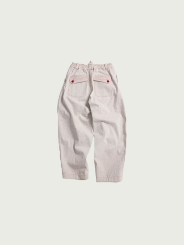 Beige-Grey Vintage Loose Trousers