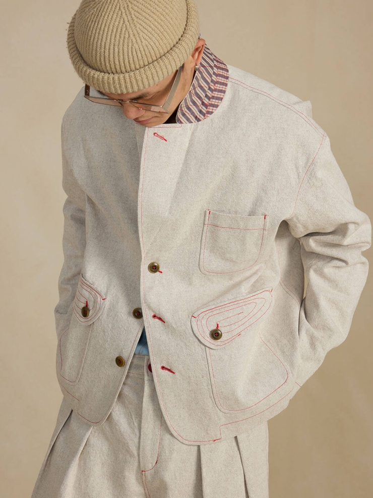 Beige-Grey Vintage Blazer