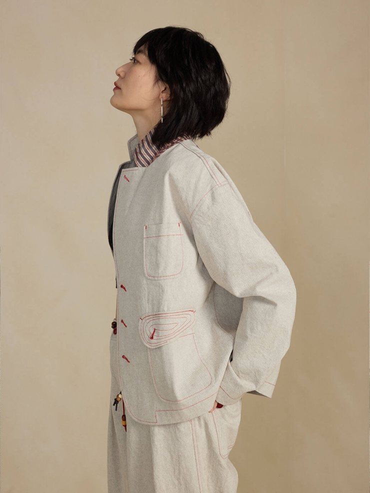 Beige-Grey Vintage Blazer