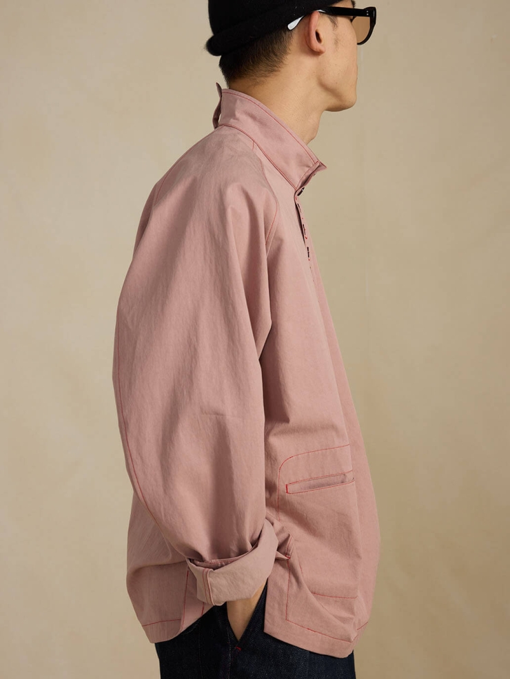 Pink Raglan Sleeve Pullover Shirt
