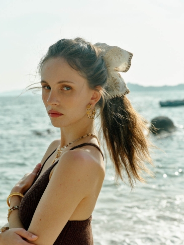 Sand Ocean Ripple Hair Tie