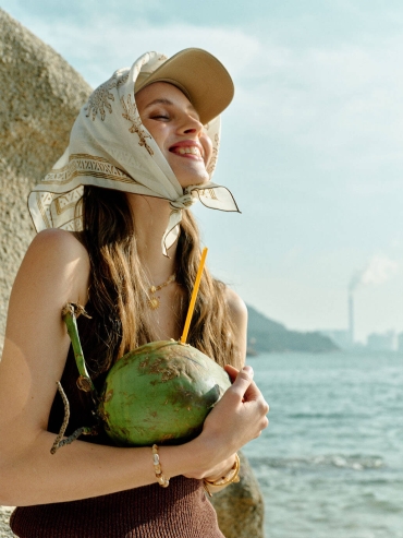 Sand Seabreeze Natural Ramie Scarf