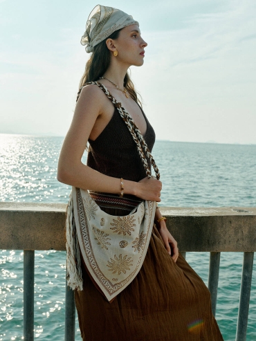 Sand Seabreeze Natural Ramie Scarf