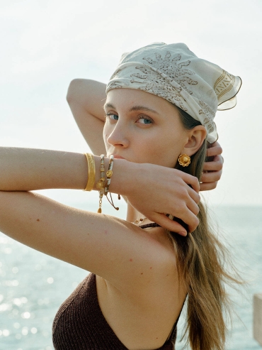 Sand Seabreeze Natural Ramie Scarf