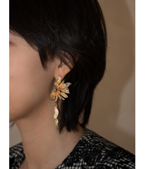 AOKINSIDE Oxidized Wind Eroded Sunflower Earrings